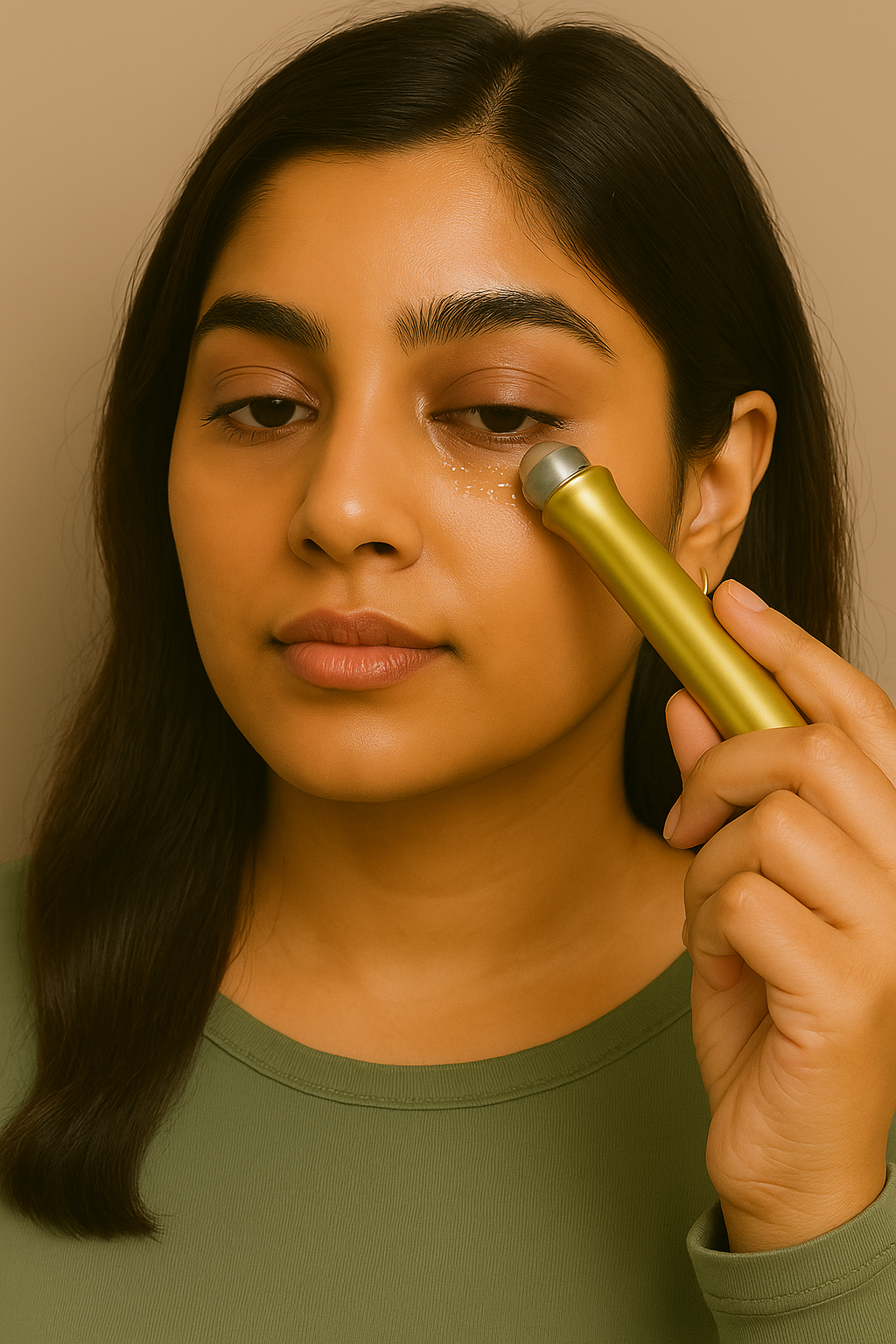 Brightening Eye Serum – Caffeine & Vitamin C Rollerball for Dark Circles & De-Puffing