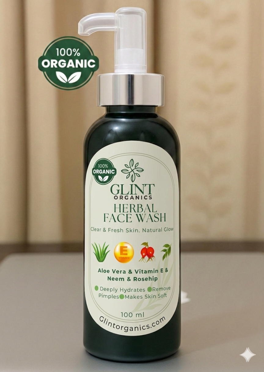 Glint Organics Vitamin C Glow Face Wash, Brightening & Hydrating