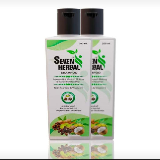 Glint Organics Seven Herbal Shampoo – Anti Hair Fall & Dandruff Control with Amla, Reetha, Sikakai, Almond & Coconut Oil